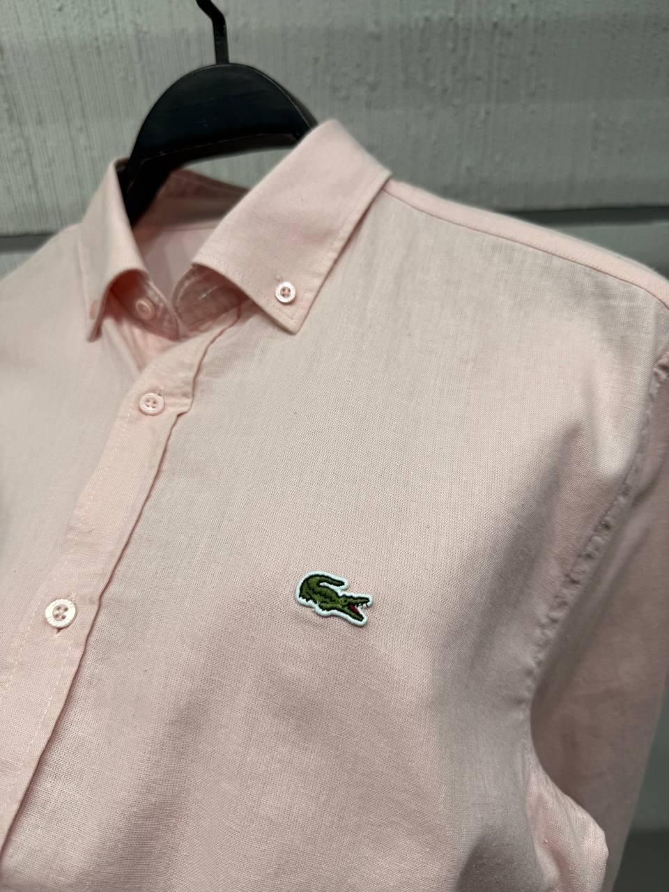 Lacoste 100% Keten Erkek Gömlek – Fransız Kalitesiyle Serinlik