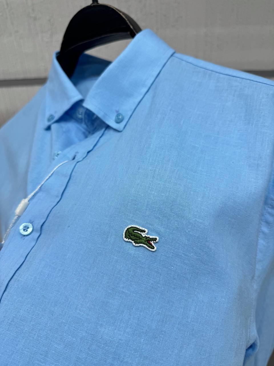 Lacoste 100% Keten Erkek Gömlek – Fransız Kalitesiyle Serinlik