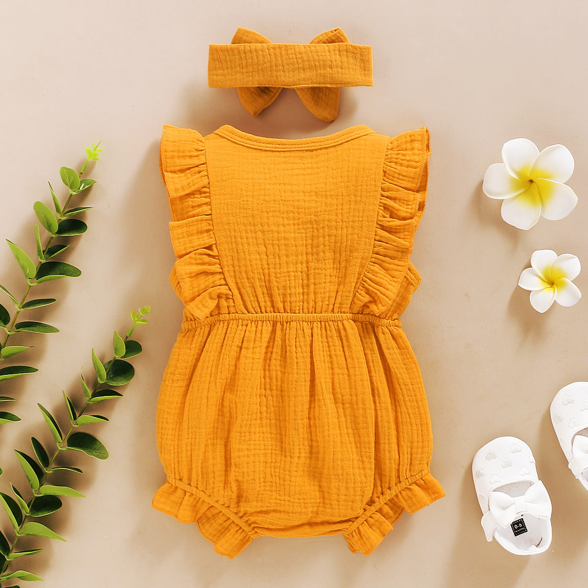 GhayatStyle Kız Bebek Yazlık Kolsuz Tulum - Yeşil