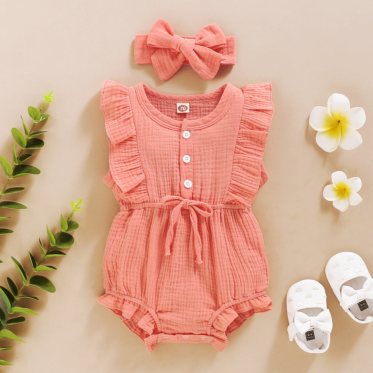 GhayatStyle Kız Bebek Yazlık Kolsuz Tulum - Yeşil