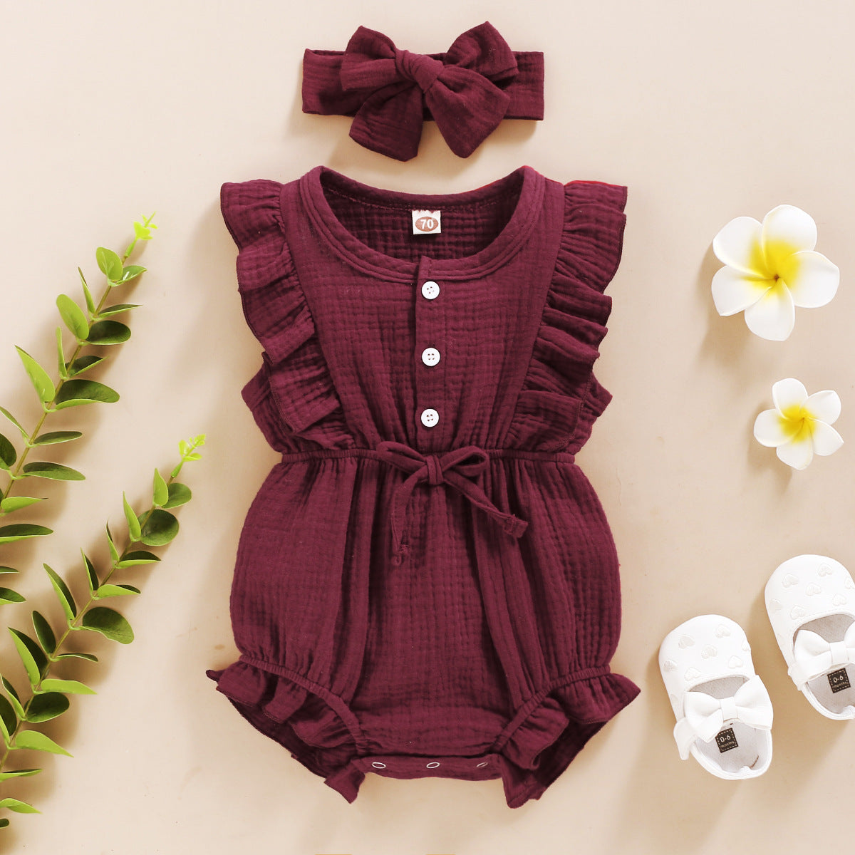 GhayatStyle Kız Bebek Yazlık Kolsuz Tulum - Yeşil