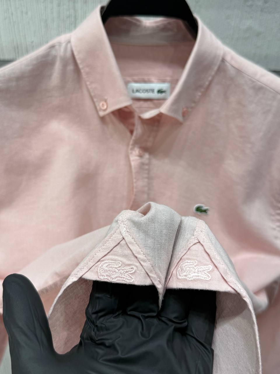 Lacoste 100% Keten Erkek Gömlek – Fransız Kalitesiyle Serinlik