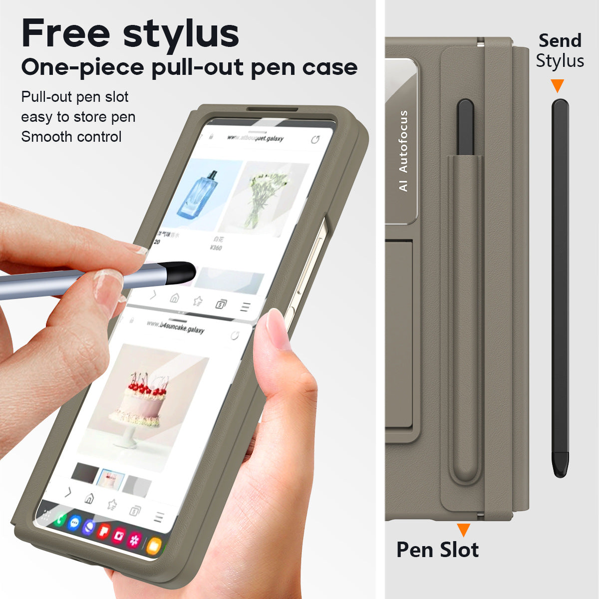 Orijinal Samsung Aksesuar / Katlanabilir Telefon Kılıfı / S Pen Dahil Kılıf