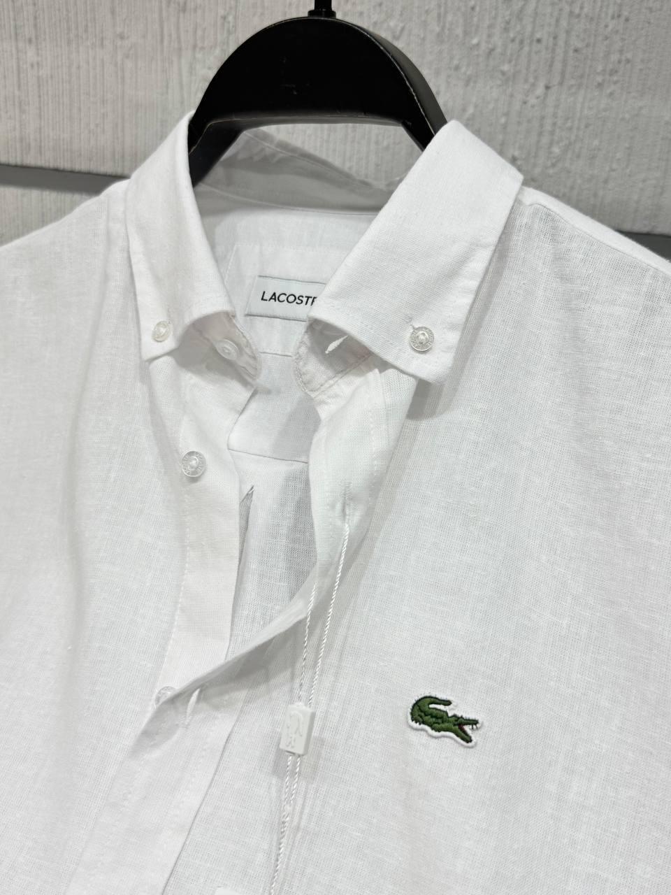 Lacoste 100% Keten Erkek Gömlek – Fransız Kalitesiyle Serinlik