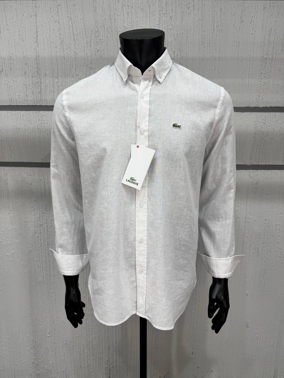 Lacoste 100% Keten Erkek Gömlek – Fransız Kalitesiyle Serinlik