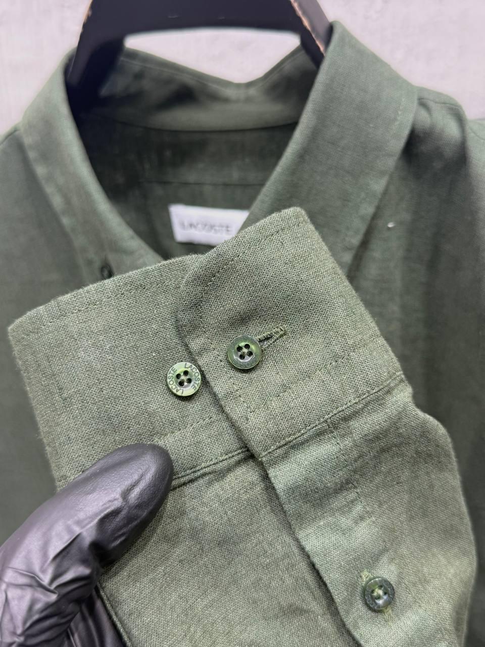 Lacoste 100% Keten Erkek Gömlek – Fransız Kalitesiyle Serinlik