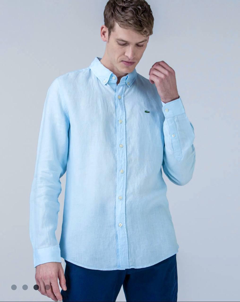 Lacoste 100% Keten Erkek Gömlek – Fransız Kalitesiyle Serinlik