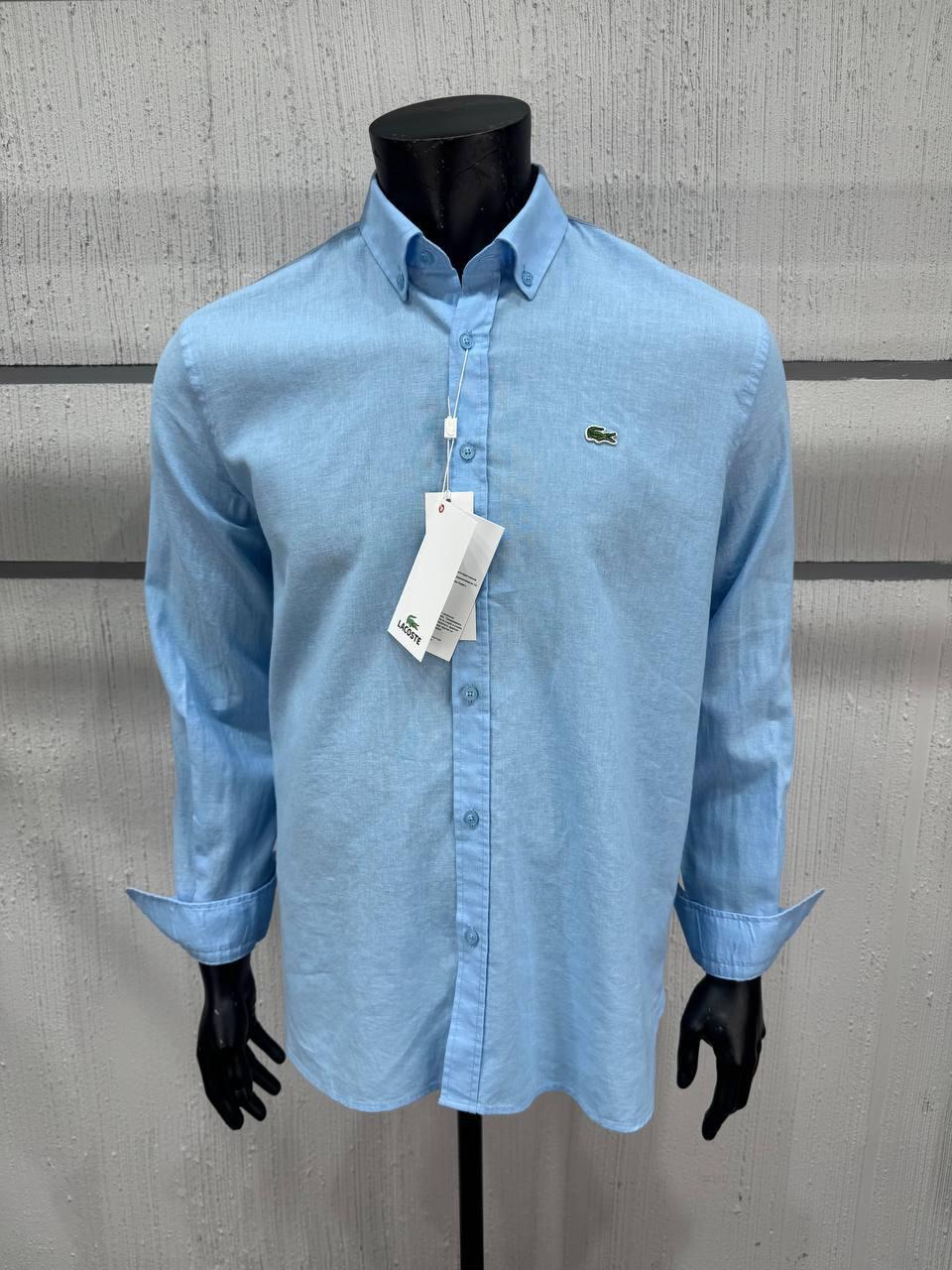 Lacoste 100% Keten Erkek Gömlek – Fransız Kalitesiyle Serinlik