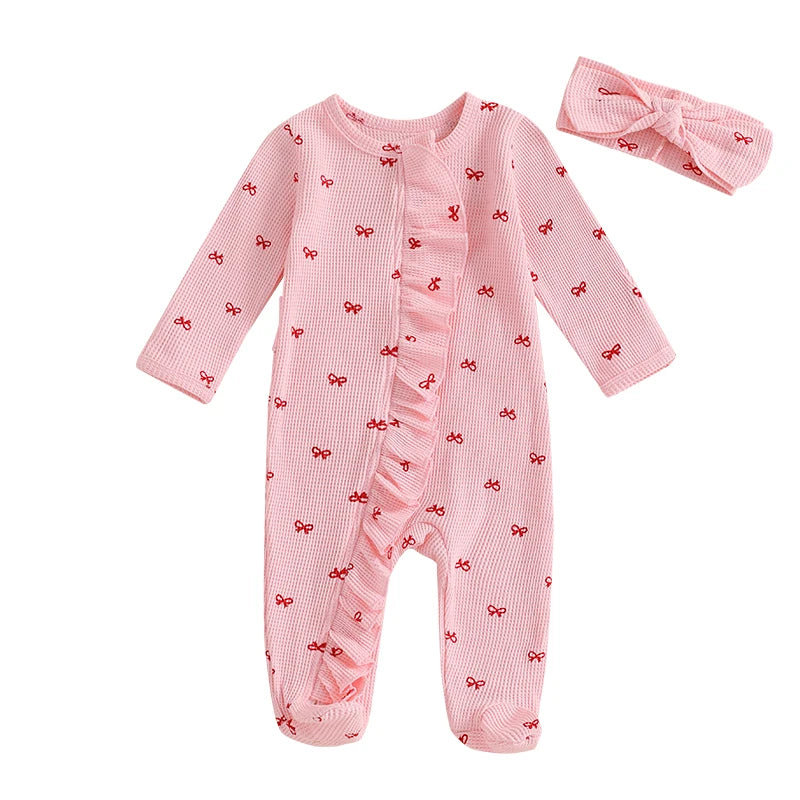 GhayatStyle™ 3’lü Çiçek Desenli Bebek Yazlık Set (Tulum + Bandana + Sandalet) - 0-12 Ay