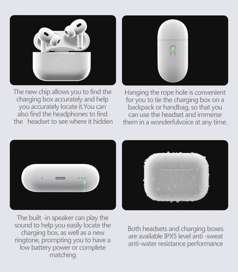 GhayatStyle Air Pro True Kablosuz Bluetooth Kulaklık – iPhone, Android, Xiaomi için Hi-Fi Ses