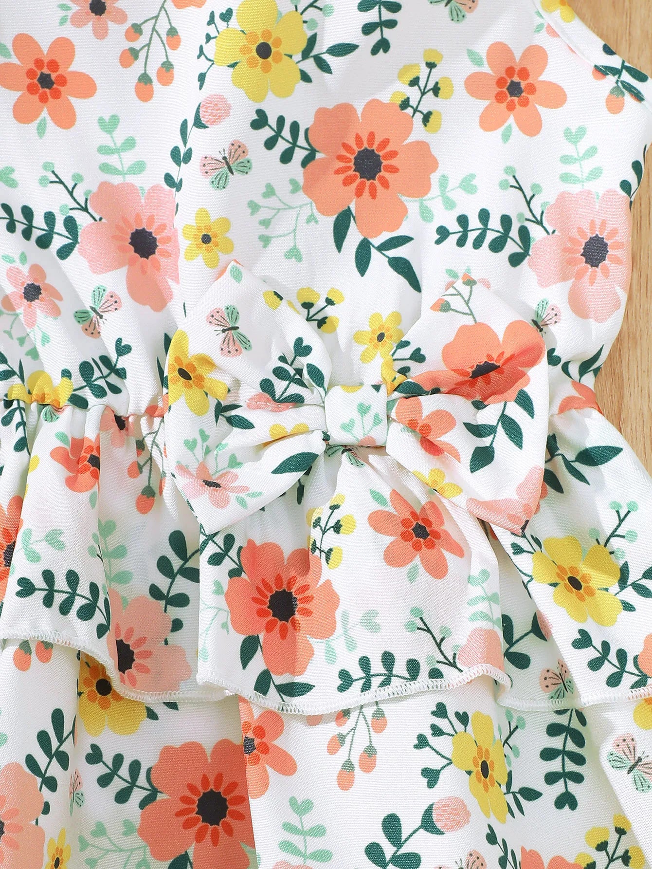 GhayatStyle™ Kız Çocuk 2’li Çiçek Desenli Yazlık Takım (Kolsuz Üst + Şort) - 4-7 Yaş