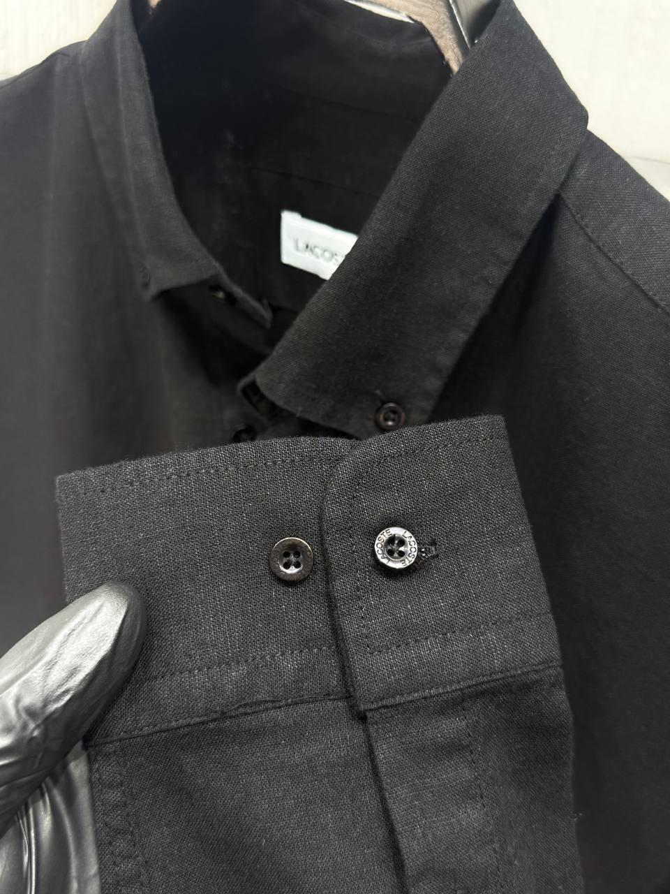 Lacoste 100% Keten Erkek Gömlek – Fransız Kalitesiyle Serinlik