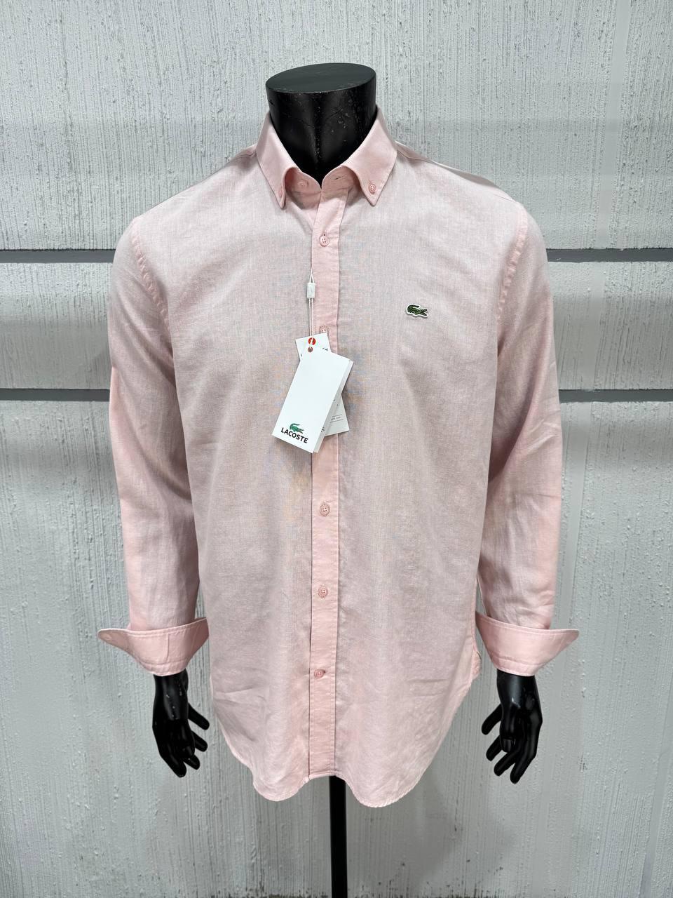 Lacoste 100% Keten Erkek Gömlek – Fransız Kalitesiyle Serinlik