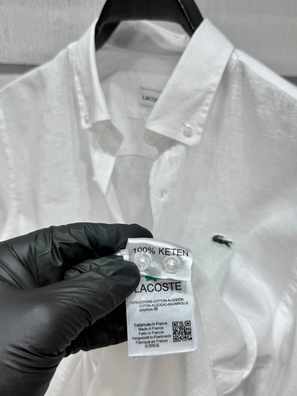 Lacoste 100% Keten Erkek Gömlek – Fransız Kalitesiyle Serinlik