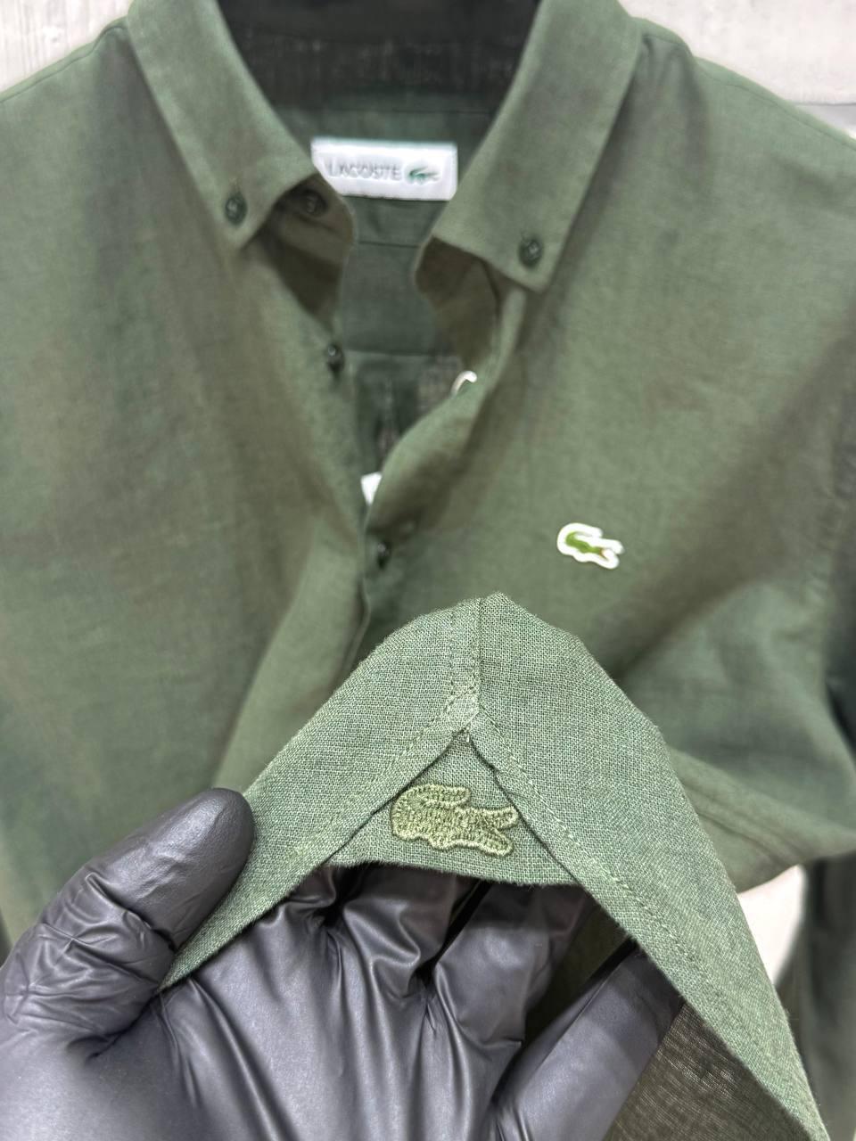 Lacoste 100% Keten Erkek Gömlek – Fransız Kalitesiyle Serinlik