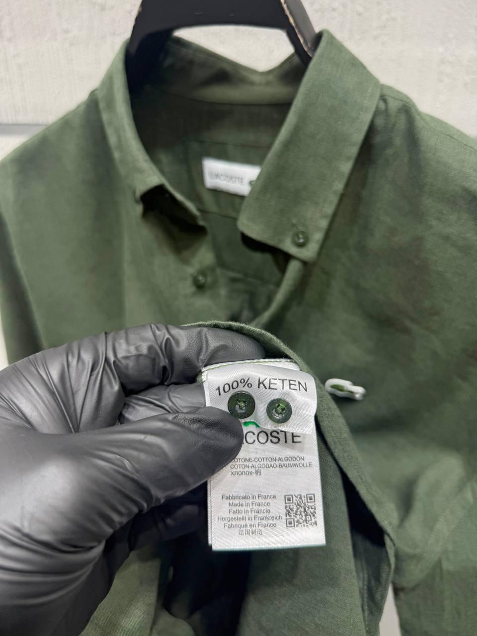 Lacoste 100% Keten Erkek Gömlek – Fransız Kalitesiyle Serinlik