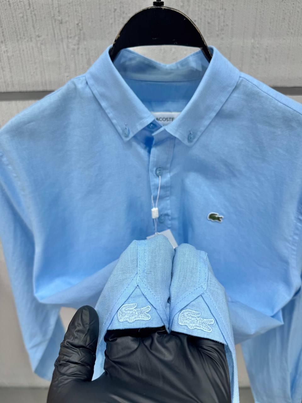 Lacoste 100% Keten Erkek Gömlek – Fransız Kalitesiyle Serinlik