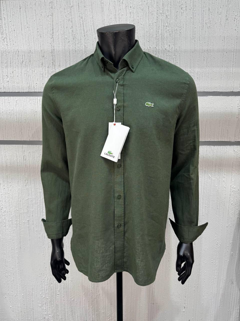 Lacoste 100% Keten Erkek Gömlek – Fransız Kalitesiyle Serinlik
